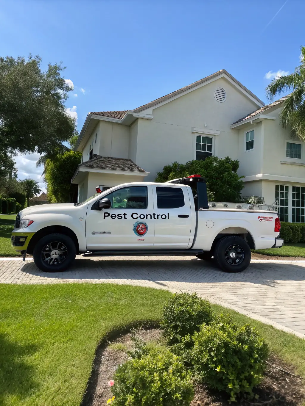 A Gutter Cleaning Folsom van parked in front of a clean and well-maintained home, representing their professional and trustworthy service.